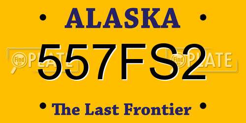 557FS2 Alaska License Plate