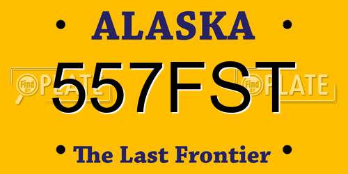 557FST Alaska License Plate