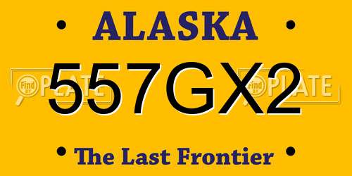 557GX2 Alaska License Plate