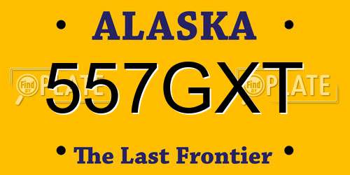 557GXT Alaska License Plate