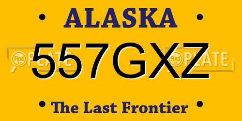 557GXZ Alaska License Plate