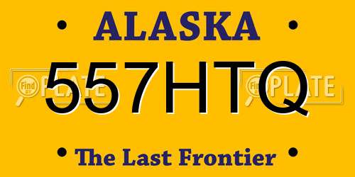557HTQ Alaska License Plate