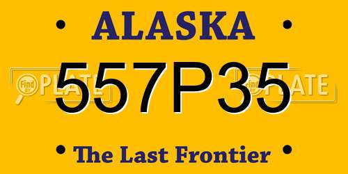 557P35 Alaska License Plate