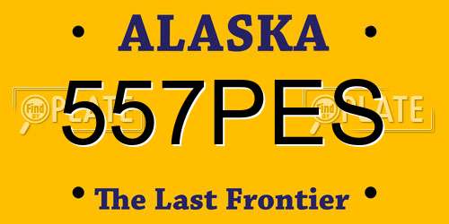 557PES Alaska License Plate