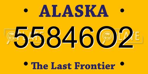 55846O2 Alaska License Plate
