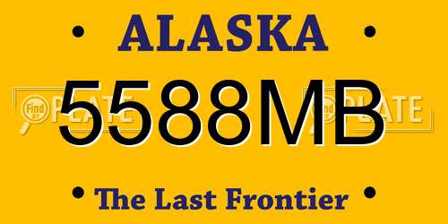 5588MB Alaska License Plate