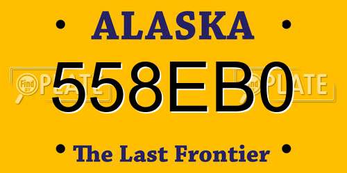 558EB0 Alaska License Plate