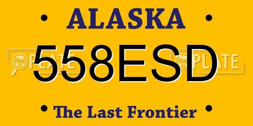 558ESD Alaska License Plate