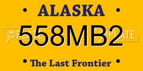 558MB2 Alaska License Plate