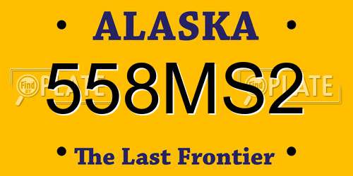 558MS2 Alaska License Plate