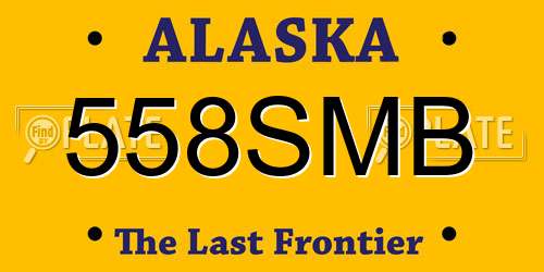 558SMB Alaska License Plate