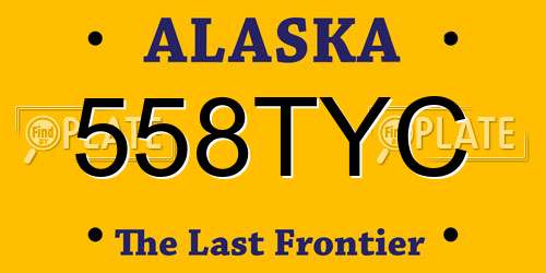 558TYC Alaska License Plate