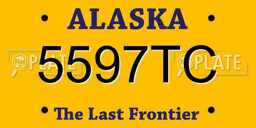 5597TC Alaska License Plate