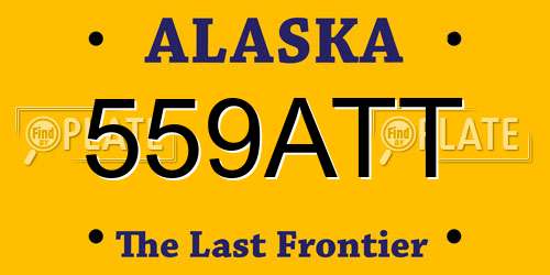 559ATT Alaska License Plate