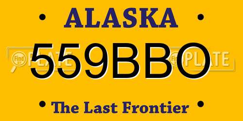 559BBO Alaska License Plate