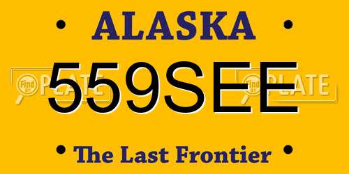 559SEE Alaska License Plate