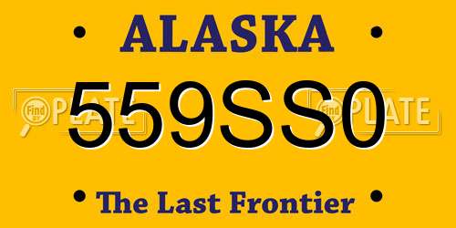 559SS0 Alaska License Plate