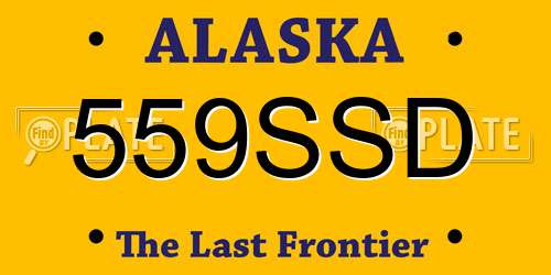 559SSD Alaska License Plate