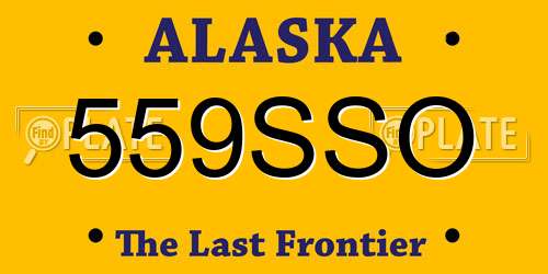 559SSO Alaska License Plate