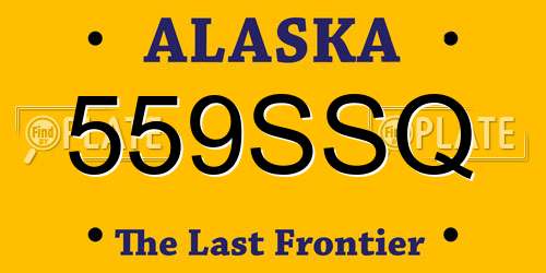 559SSQ Alaska License Plate
