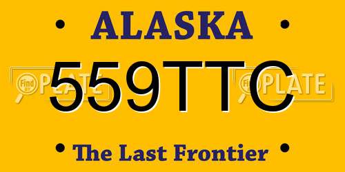 559TTC Alaska License Plate
