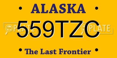 559TZC Alaska License Plate