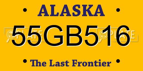55GB516 Alaska License Plate