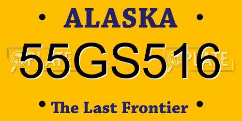 55GS516 Alaska License Plate