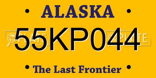 55KP044 Alaska License Plate