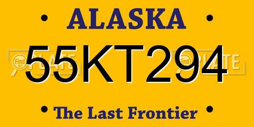 55KT294 Alaska License Plate