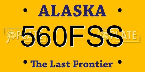 560FSS Alaska License Plate