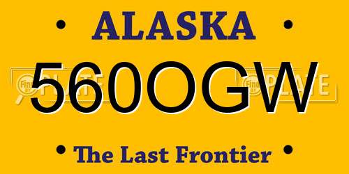 560OGW Alaska License Plate