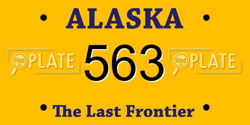 563 Alaska License Plate