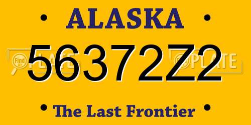 56372Z2 Alaska License Plate