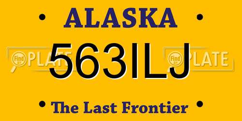 563ILJ Alaska License Plate