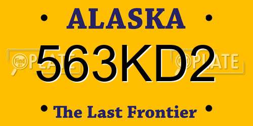 563KD2 Alaska License Plate