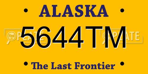5644TM Alaska License Plate