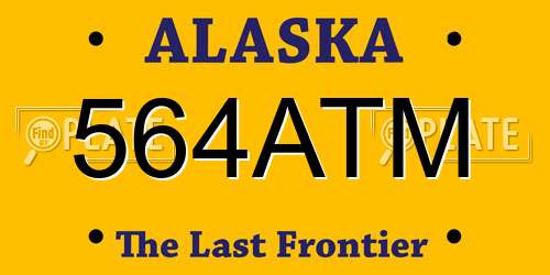 564ATM Alaska License Plate