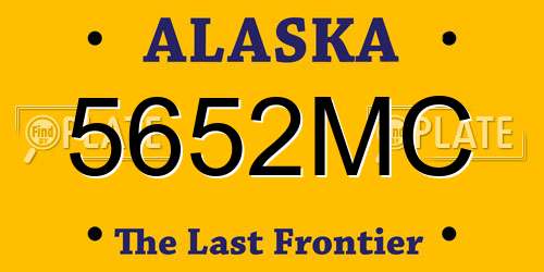 5652MC Alaska License Plate