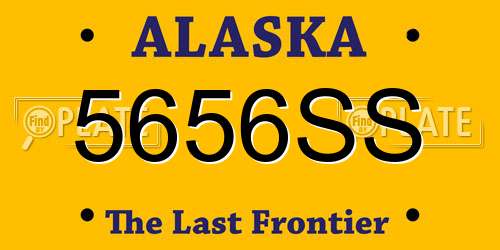 5656SS Alaska License Plate