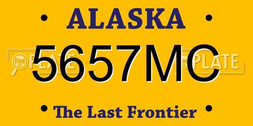 5657MC Alaska License Plate