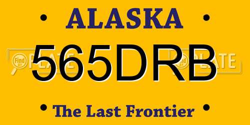 565DRB Alaska License Plate