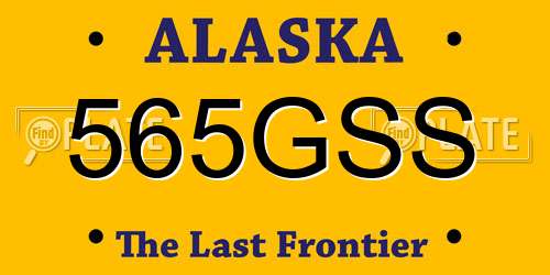 565GSS Alaska License Plate