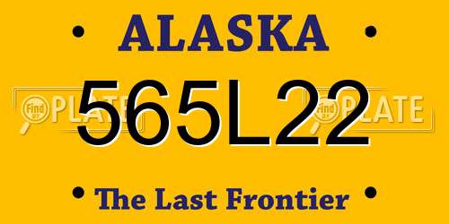565L22 Alaska License Plate