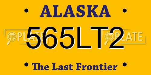 565LT2 Alaska License Plate