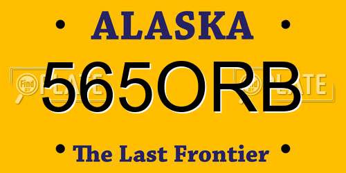 565ORB Alaska License Plate