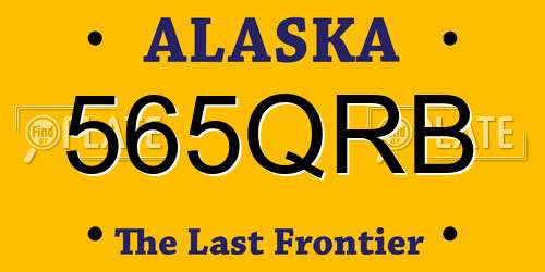 565QRB Alaska License Plate