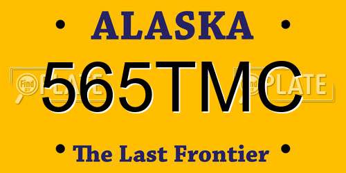 565TMC Alaska License Plate