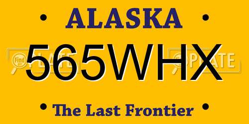 565WHX Alaska License Plate