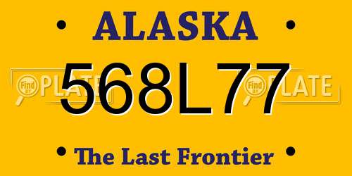568L77 Alaska License Plate